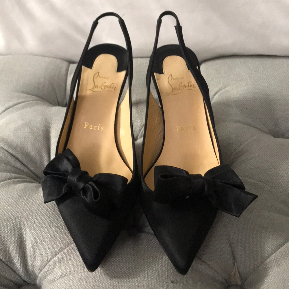 Christian Louboutin Sling back with bow size 38